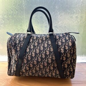 Dior Jacquard Logo Boston Bag